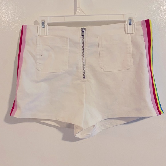 NWOT Rainbow High Waist Shorts - Picture 1 of 4